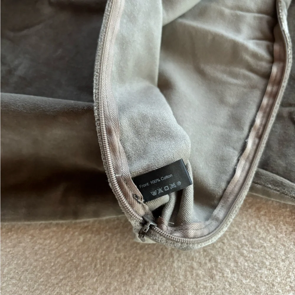 Soft Velvet Olive Accent Pillow Cover - Neutral Home Accent